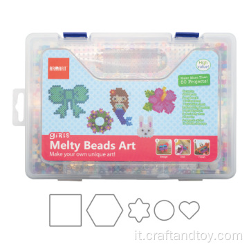 Melty Beads Art Girls Group Activity